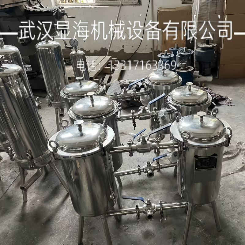 武汉显海食品过滤器不锈钢双联管道湖北海威德可清洗