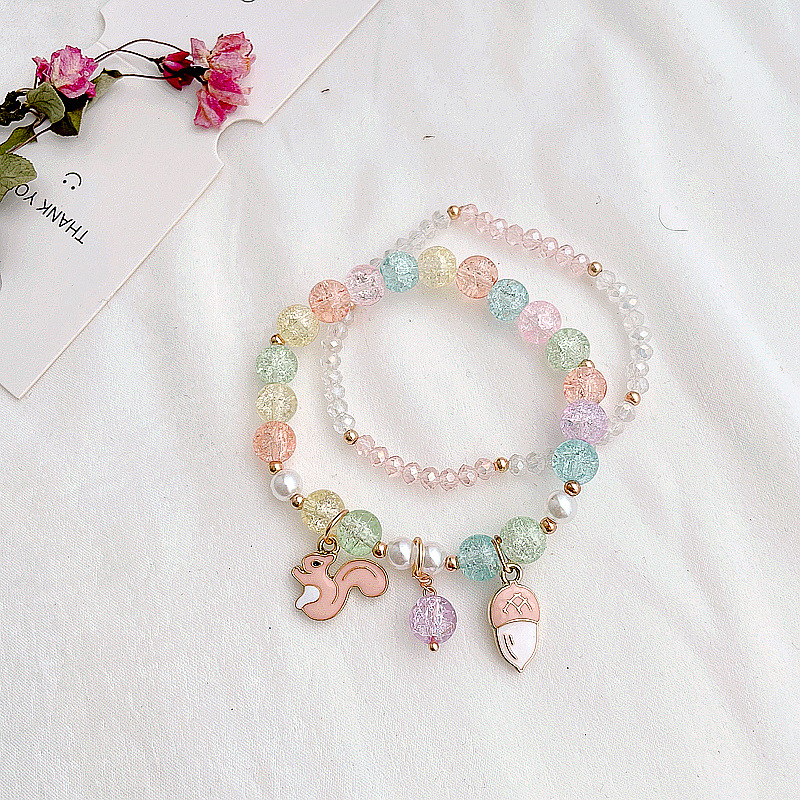 Korean Small Animal Flower Crystal Double Color Bracelet Wholesale display picture 4