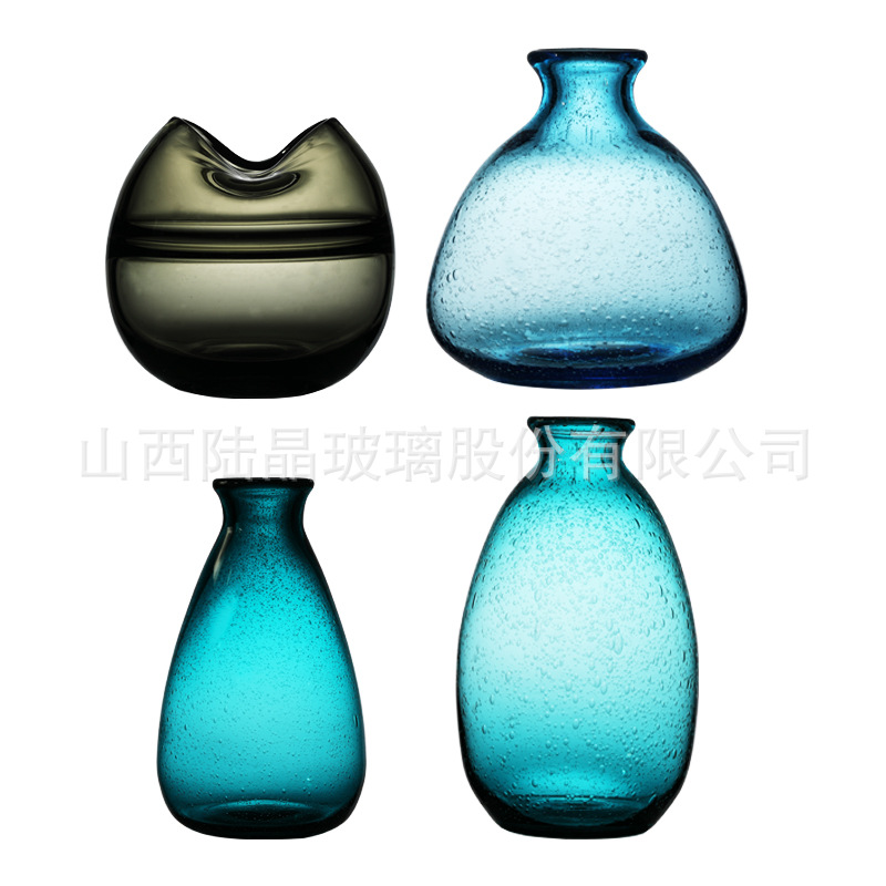 Nordic creativo burbuja florero hidropónico simple florero mesa de cristal decoración simple florero decoración de la flor