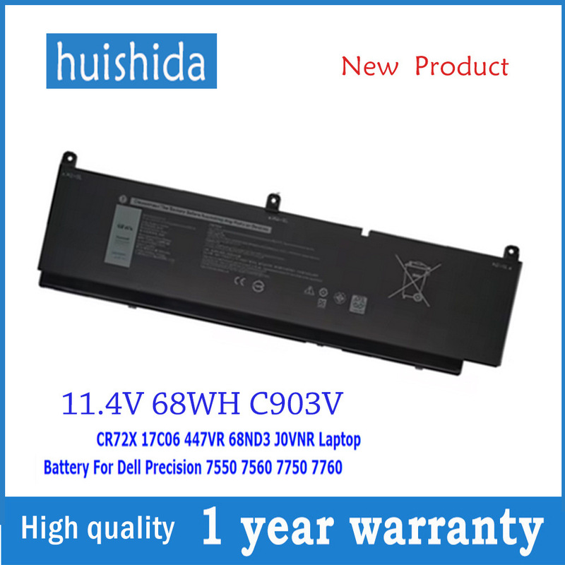 Suitable for Dell Notebook Battery 7550 7560 7750 7760 C903V Pkwvm 7760P9