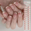 Nail stickers, short colored nude mini-skirt, fake nails for manicure, ready-made product, wholesale, internet celebrity