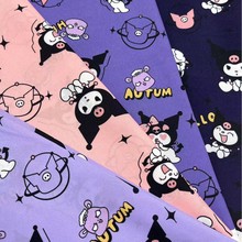 新款四面弹数码印雪纺布印花面料 制作大肠圈头饰饰品服装布面料