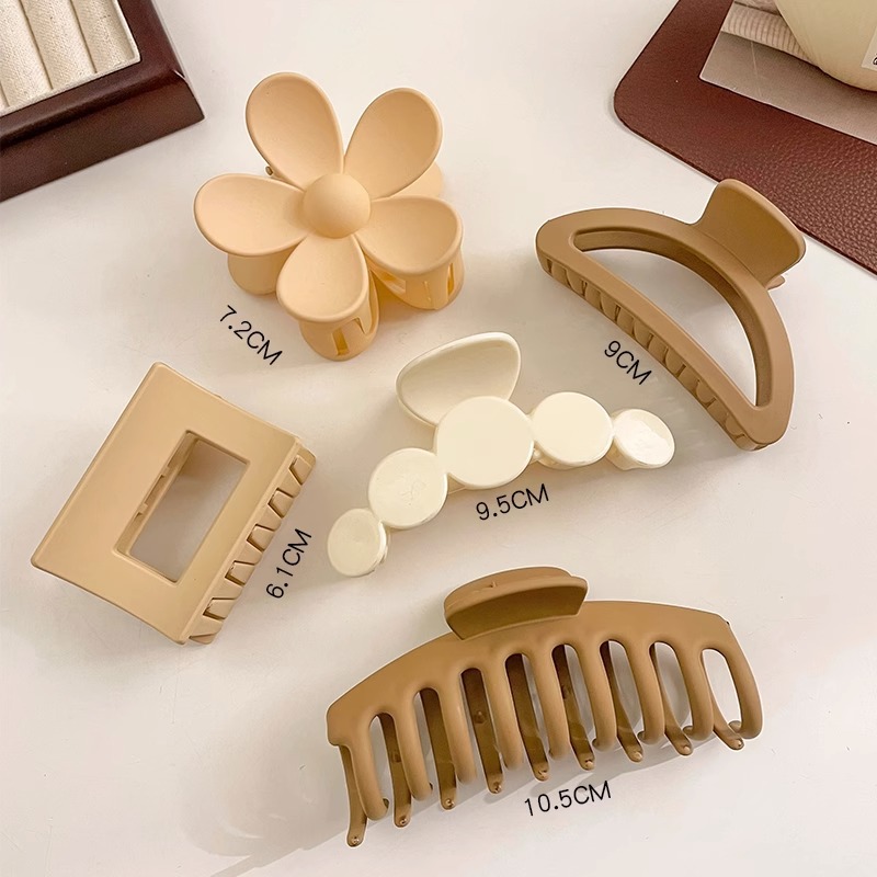 Horquilla de acrílico de las mujeres cuchara trasera updo clip de pelo grande celebridad de Internet elegante tiburón clip tocado simple horquilla