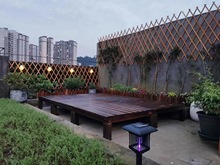 户外庭院炭化防腐木地板草坪地台室外花园阳台榻榻米帐篷露营地台