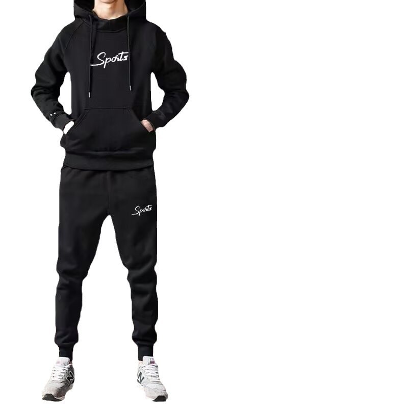 겨울 남자 조끼 3 조각 기모 두꺼운 바지 땀 한국 유행 잘 생긴 청소년 레저 스포츠 세트