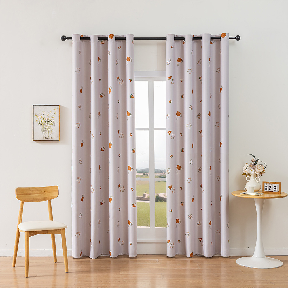 Comercio exterior transfronterizo impresión de frutas anillo de hierro cortina rosa cortina pequeña Amazon TEMU fábrica directa