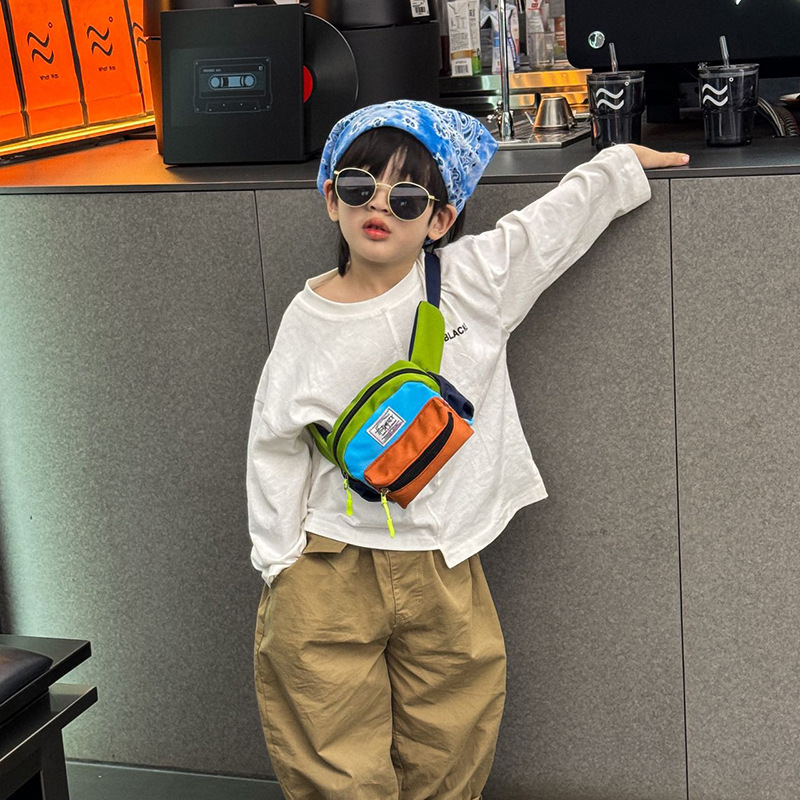 Coreano moda moda moda para niños y niñas bolsas de pecho para salir mini bolsas deportivas para niños bolsas de mochila de color extranjero bolsas para niños