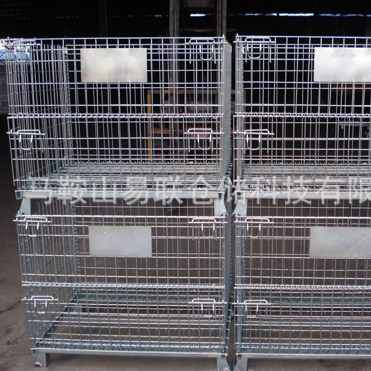 厂家生产销售铁周转筐　金属周转筐　折叠铁框 钢丝框 铁笼