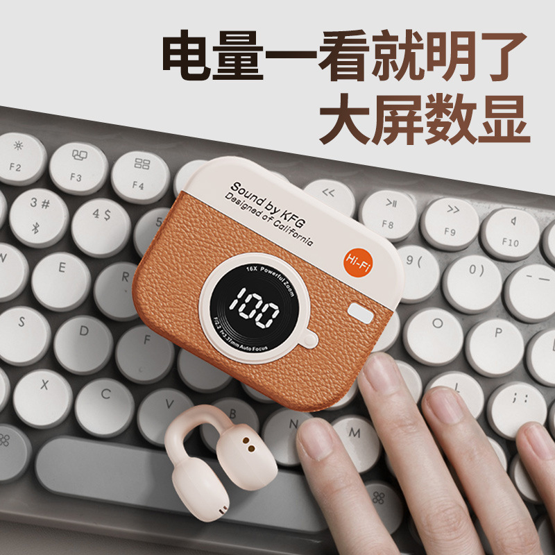 2025新型ブルートゥースヘッドフォンの無線高音質は耳に入らない運動耳に挟まれたレトロなイヤホンの骨伝導は通用します。|undefined