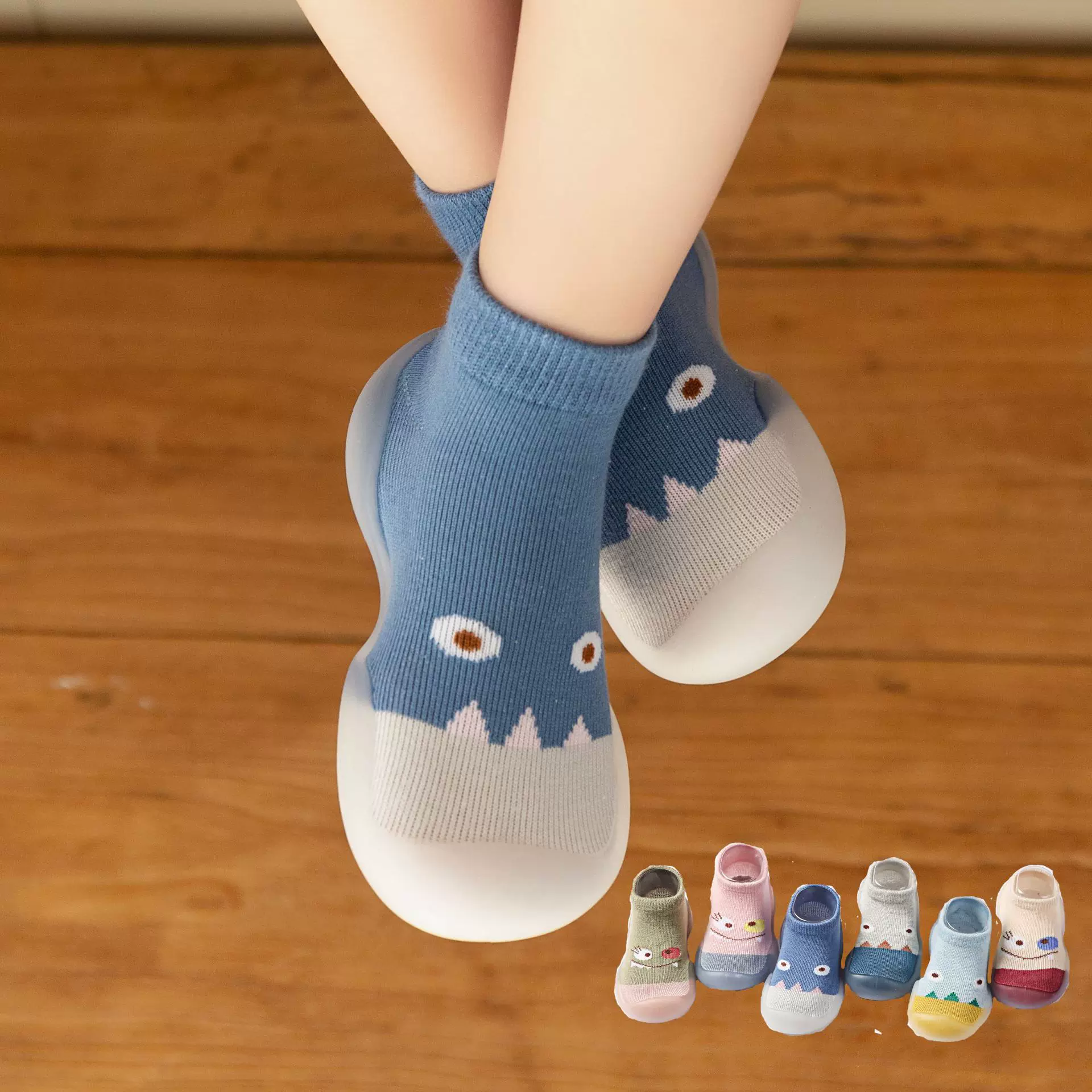 儿童地板袜鞋春秋纯棉薄款宝宝袜子鞋婴儿学步鞋室内卡通地步前鞋