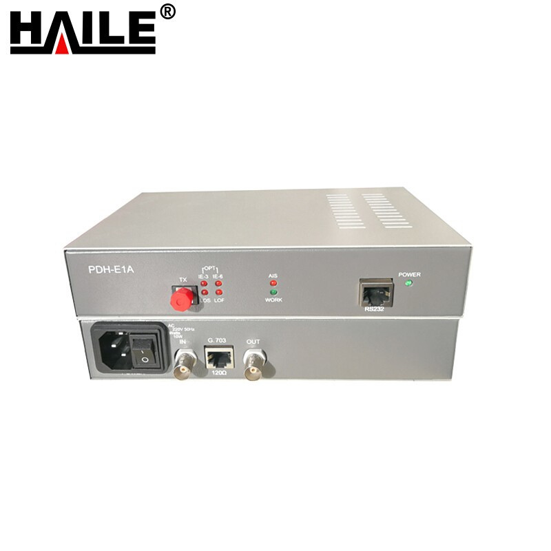 PDH Optical Transceiver 1E1 1-Port 2M Desktop Type Single Mode Single Fiber FC Interface 60 km 1 Pair