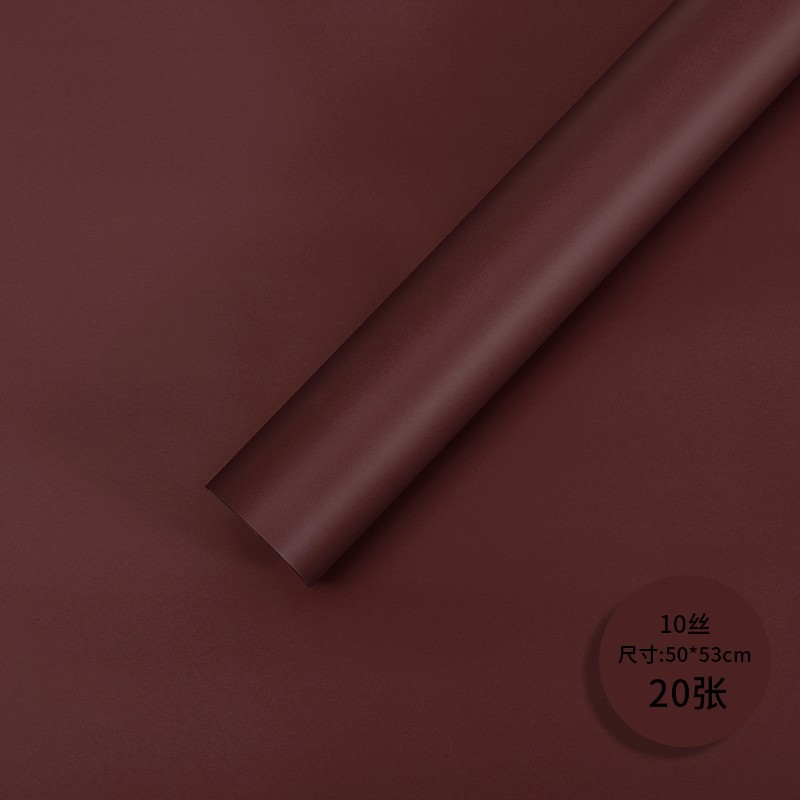 Red popular 10 seda coreana papel de estilo amor mate niebla papel esmaltado espesado impermeable duro florista de papel de envoltura