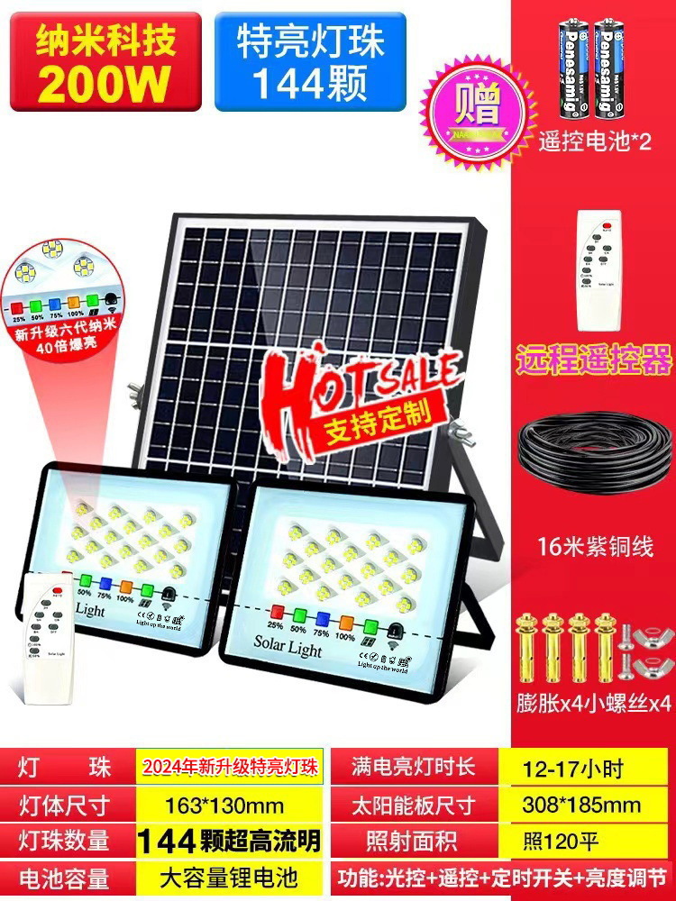 Zhongshan lámparas solar patio al aire libre Luz de inundación interior y exterior iluminación del hogar nuevo rural impermeable lámpara de calle fabricante