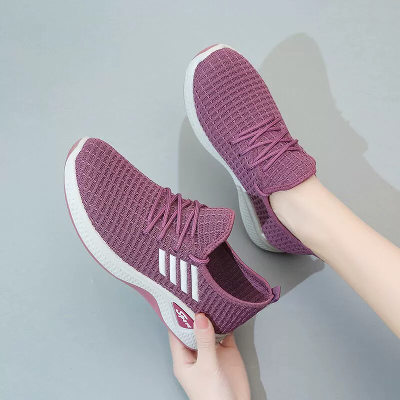 Кроссовки женские летающие тканые дышащие кроссовки, новая весенне-осенняя повседневная обувь с низким верхом, Женская Тканевая обувь, легкая Белая обувь