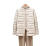 Демисезонный бархатный длинный пуховик, удерживающий тепло вкладыш, утиный пух, средней длины, по фигуре, V-образный вырез