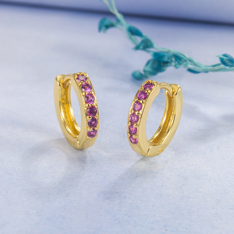 레드 다이아몬드 이어 버클 [골드]]