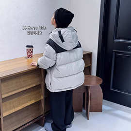 高级货韩系童装男孩羽绒服2025新款儿童冬装加厚外套女童冲锋衣款