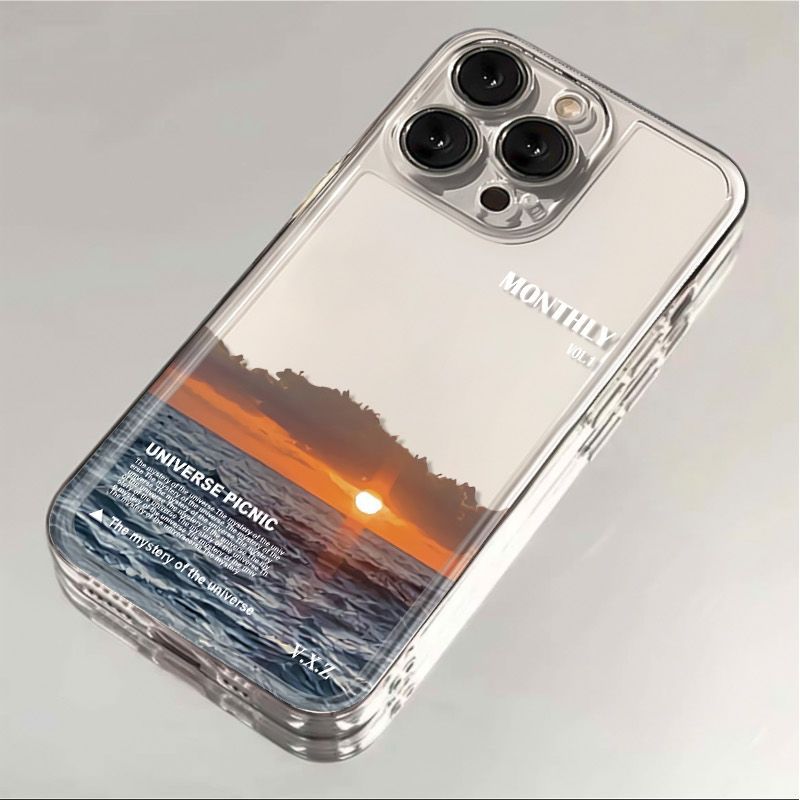 Cover protettiva per iphone con design alba sul mare_voghion.com