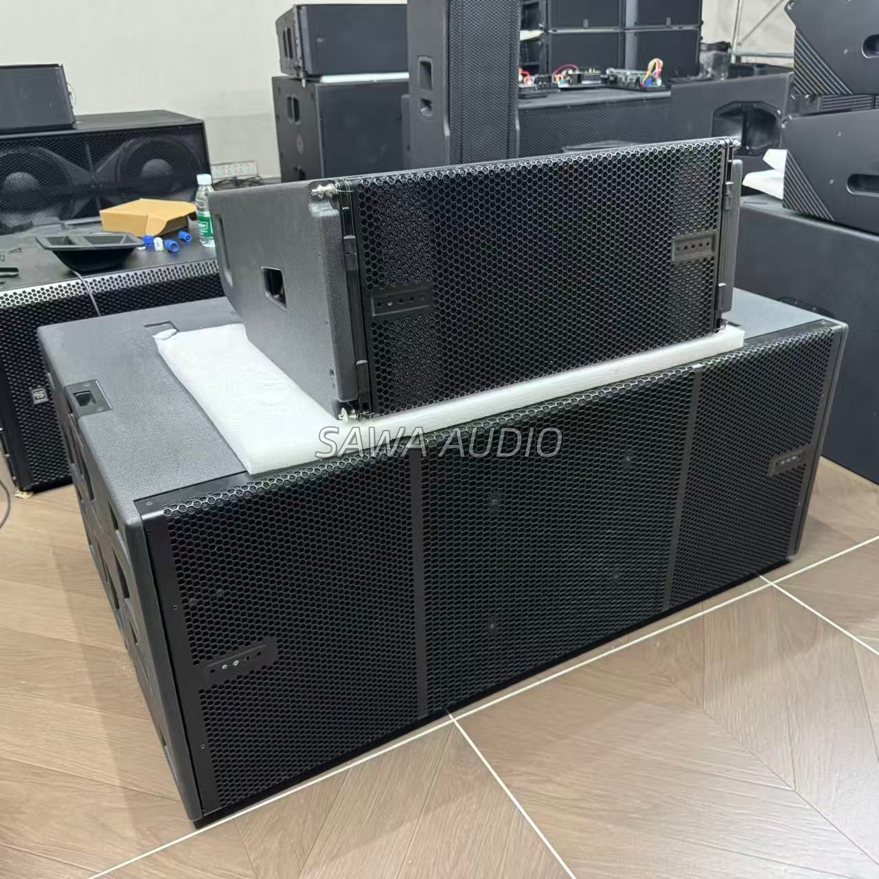 Doble 10 pulgadas de alta potencia matriz lineal escenario de sonido profesional al aire libre concierto altavoces de bar