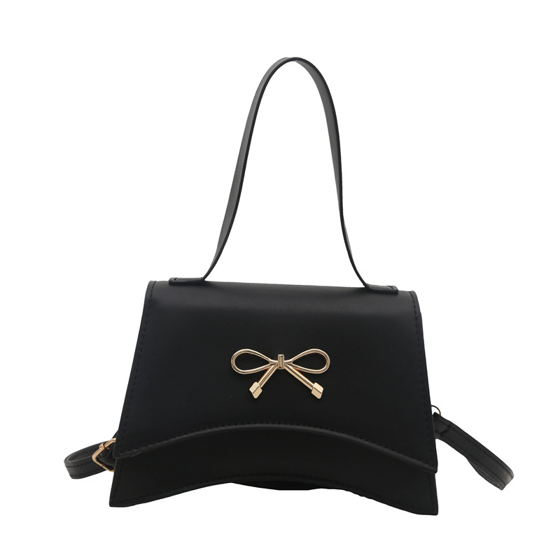 Nuevo diseño de nicho bowknot moda color sólido ins bandolera simple bandolera estilo occidental suave pequeño bolso cuadrado