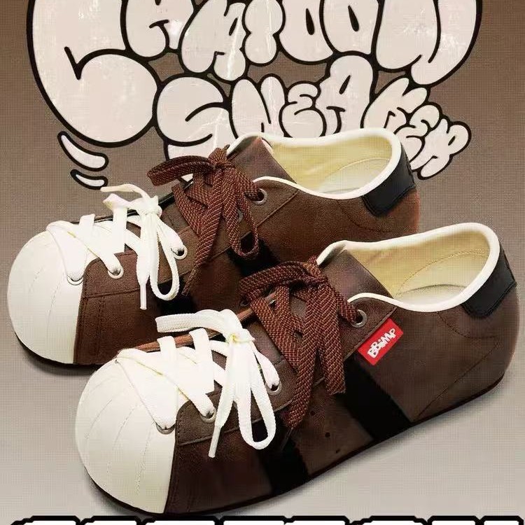 Bbl Version Women's Shoes, Dreamy Q Version Bubble Shell Cartoon Sneakers, Velcro Height-Increasing New Trendy Women's Shoes