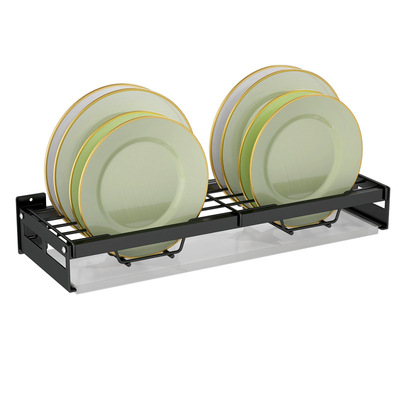 沥水碗架不锈钢单层碗架挂壁式碗架盘架收纳架厨房置物碗碟架