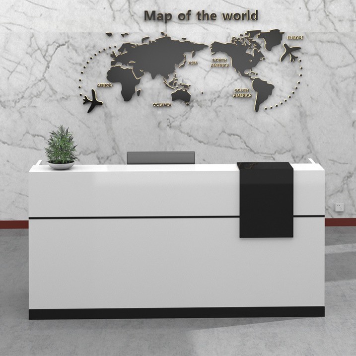 Front Desk Reception Desk Simple E0 Environmentally Friendly Office Desk Company Service Desk Welcome Consultation Desk Cashier Cabinet Bar