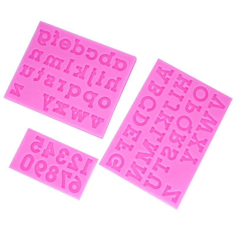 26 letras inglesas tamaño molde de silicona digital creativo hornear decoración arcilla epoxi cerámica suave image 4