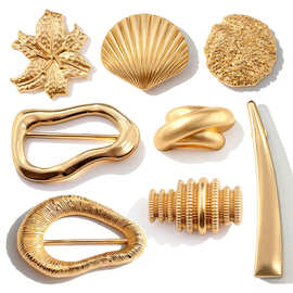 跨境潮流金属异形风衣腰扣皮带扣大衣扣日字扣服饰服装泳衣调节扣