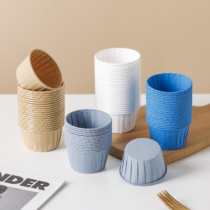 白色耐高温蛋糕纸杯麦芬杯子烤箱烘焙纸托马芬礼帽杯盒子包装盒