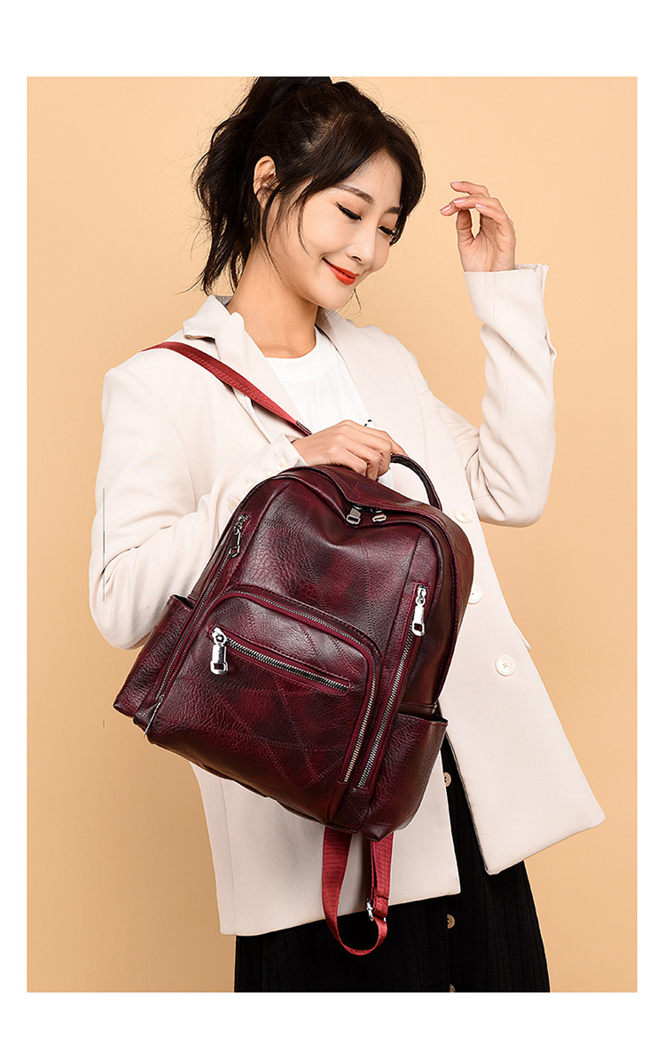 Moteriška kuprinė iš dirbtinės odos kasdieniam naudojimui_voghion.com