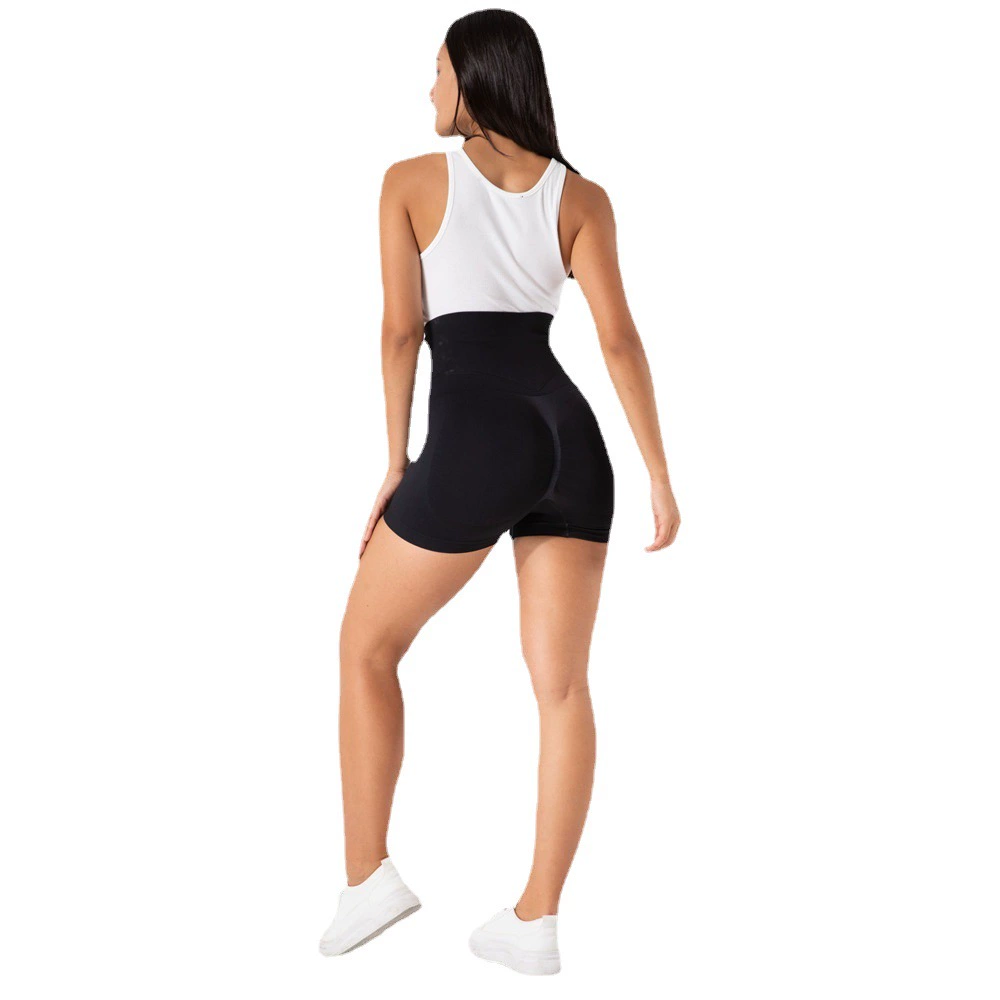 Shascullfits Бесшовные новые персиковые hip-raising йога-штаны для женщин черные спортивные бесшовные шорты