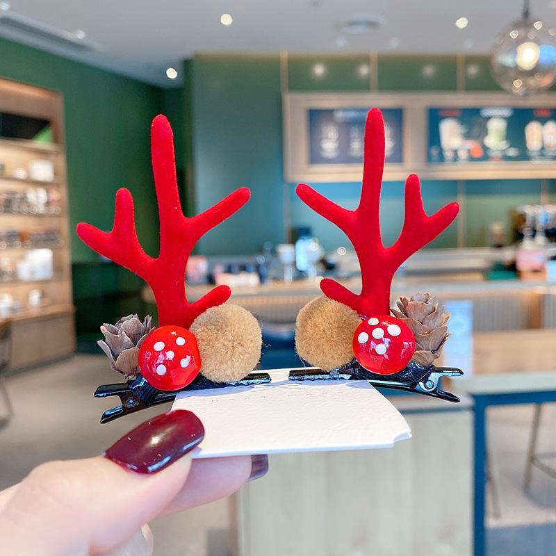 Navidad corbata horquilla de Navidad accesorios para el cabello de los niños lindo clip Internet celebridad dibujos animados ELK horquilla diadema hembra al por mayor