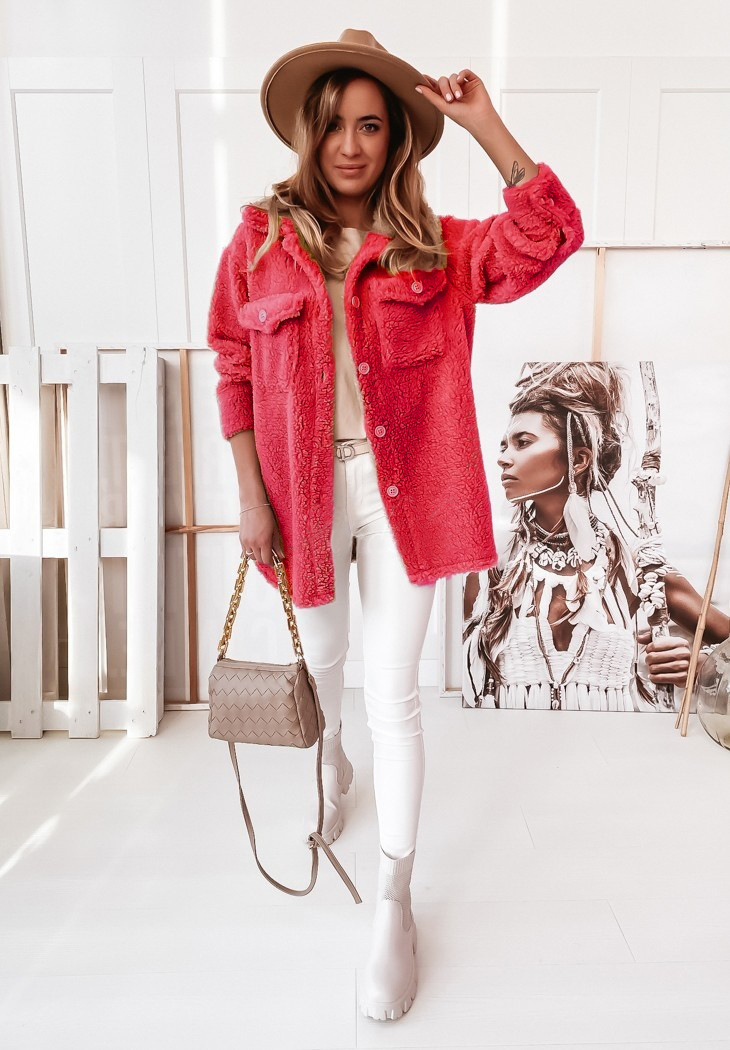 2023 Hot Selling Halflange Effen Kleur Losse Pluche Revers Vest Jas met Imitatie Lamswol voor Herfst en Winter Warmte_voghion.com