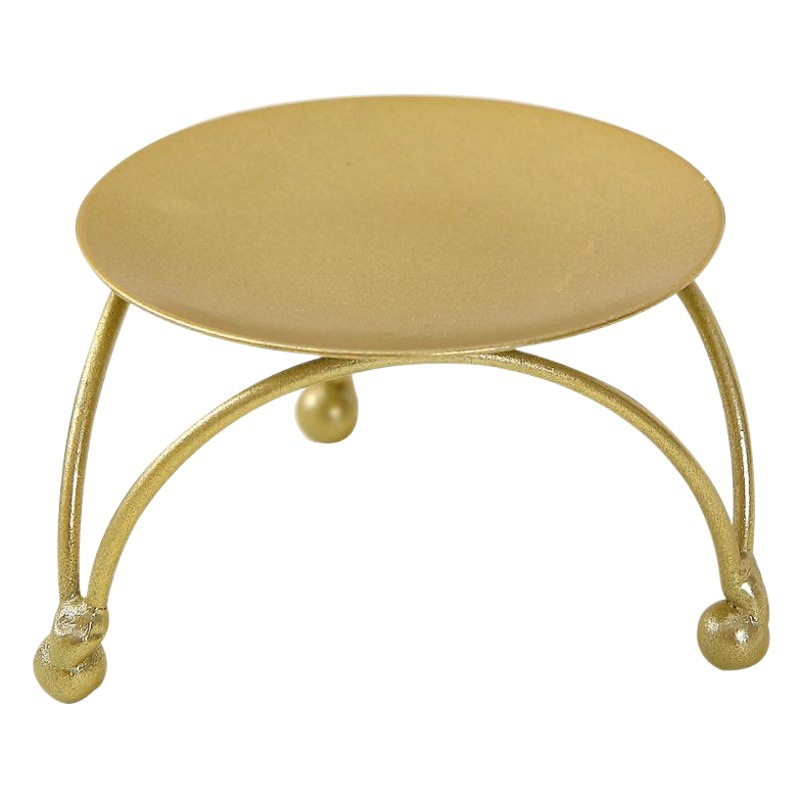Amazon Oro negro Americano titular de la vela plato pequeño candelabro bandeja hierro asiento redondo metal accesorios boda