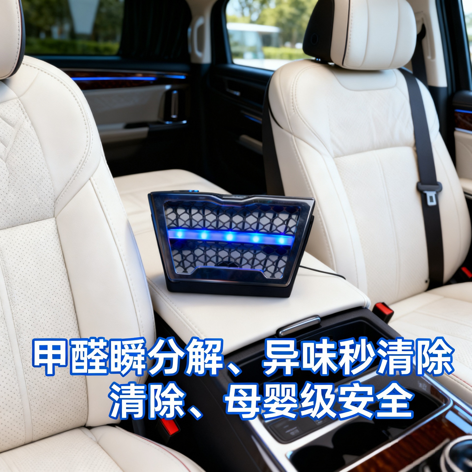 Full-Ion Car Air Sterilizer, Negative Ion Purifier, USB Powered, Removes Formaldehyde, Removes Odors and Smoke Smells