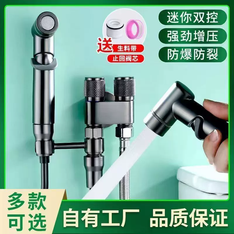 Домашний туалет компаньон один в два и два угловых клапана в туалете