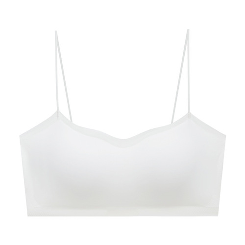 High school and university students invisible fine strap beautiful back soft support fixed cup invisible seamless underwear one-piece cup sports bra