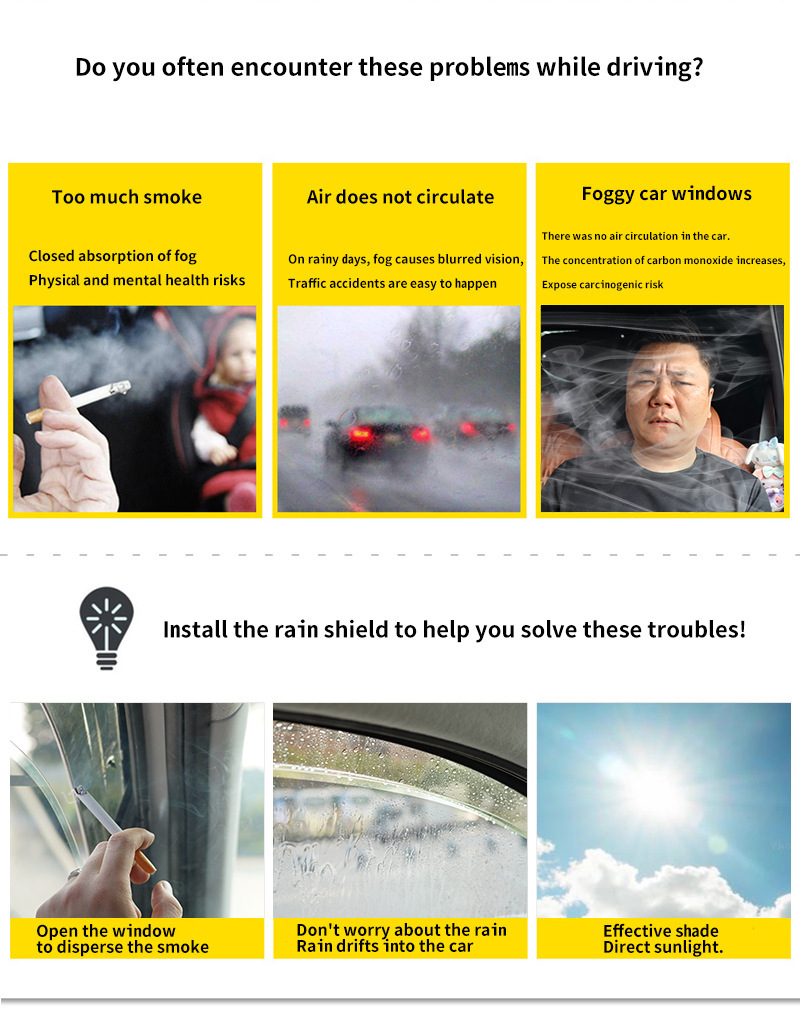 Suitable for Jaecoo J5 Window visor, car window rain and sun shield, rain eyebrow [Global]