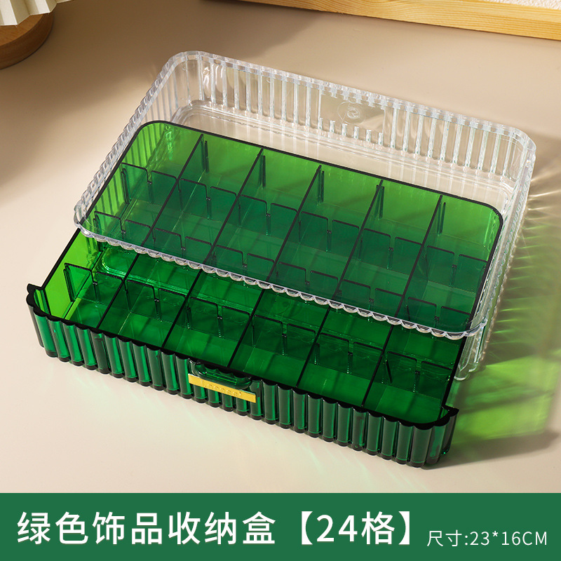 INS estilo caja de almacenamiento de acrílico cajón de escritorio herramientas de organización rejilla de uñas tienda de joyería especial de alta gama 7 colores