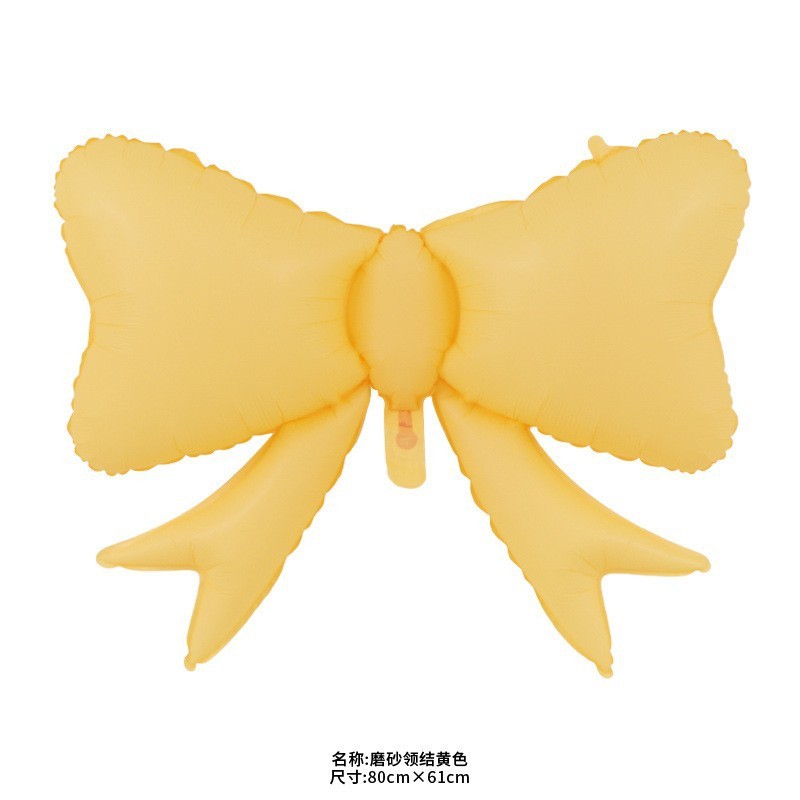哑光马卡龙蝴蝶结铝膜气球儿童生日派对装饰成人派对布置铝箔气球|undefined