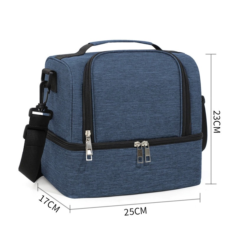 Bolsa de lonchera portátil de gran capacidad Bolsa bento de aislamiento térmico grueso de papel de aluminio con bolsa de arroz Bolsa de picnic al aire libre Bolsa de comida para acampar