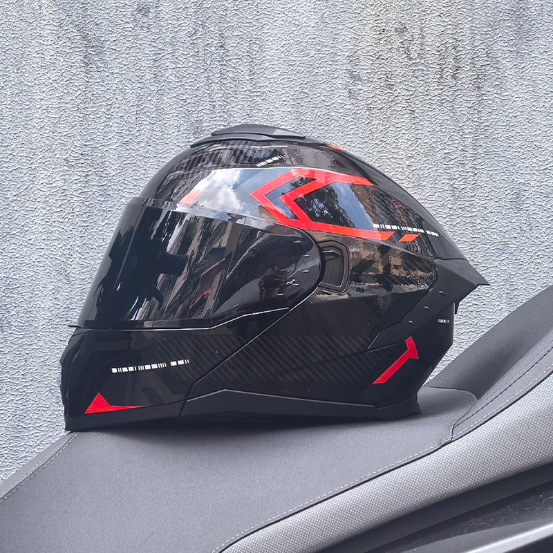 LVS3C certificado casco de motocicleta estándar nacional para hombres y mujeres casco de cara a cara casco de locomotora de verano seguridad general de cuatro estaciones