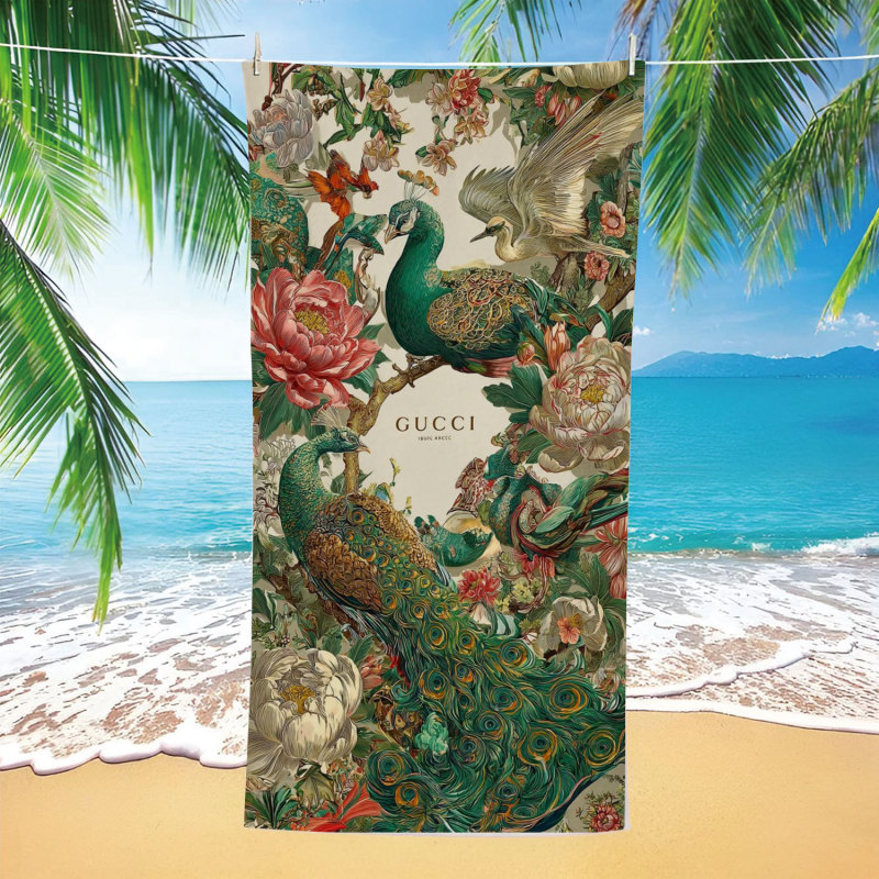 Fashionable Trendy Brand Peacock Floral Print Beach Towel, High-End Absorbent Bath Towel, Retro Style Large Towel, Direct from Manufacturer Fashionable Trendy Brand Peacock Floral Print Beach Towel, High-End Absorbent Bath Towel, Retro Style Large Towel, Direct from Manufacturer
