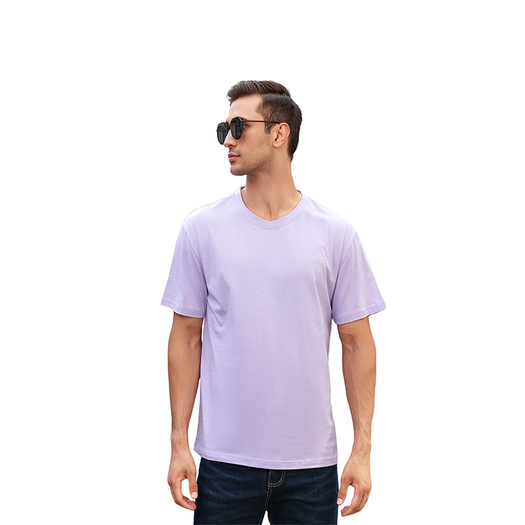 Hot Selling Pure Cotton T-Shirt Men's Short-Sleeved Summer Round Neck Thin Breathable Sweat-Absorbent Skin-Friendly Versatile Bottoming Shirt Factory Direct Sale