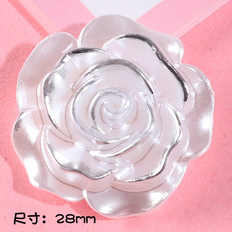 Perla grado borde dorado Borde de plata Rosa crema pegamento teléfono caso DIY material hecho a mano decoración creativa