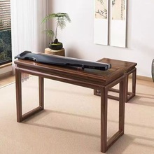 新中式榆木琴桌共鸣古琴桌琴凳实木古筝国学书法书桌仿古禅意桌子