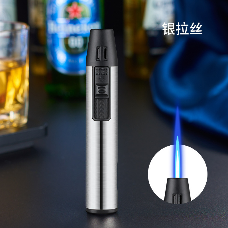 新款HB257蓝焰直冲双火厨房点火器金属外壳抖音货源同款打火机|undefined