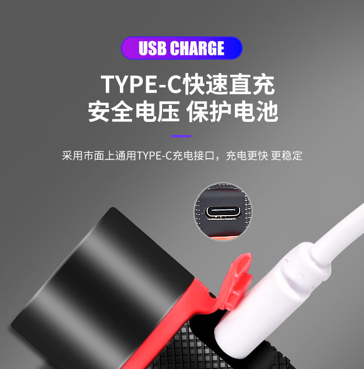 High-power Woods' purple flashlight 365nm UV identification tobacco and wine anti-counterfeiting fluorescent agent cat ringworm detection lamp