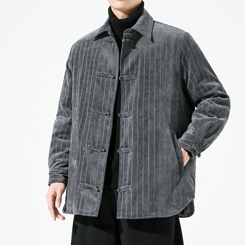 Retro copper Japanese keep warm down jacket